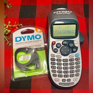 DYMO LetraTag Label Maker - Gray and‎ Black And New Refill